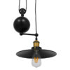 LEDTM® CARILO 01550 Vintage Κρεμαστό Φωτιστικό Οροφής με Ντουί 2 x E27 AC 220-240V IP20 - Μαύρο & Χρυσό - Μ72 x Π26 x Υ120cm - Image 6