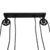 LEDTM® CARILO 01550 Vintage Κρεμαστό Φωτιστικό Οροφής με Ντουί 2 x E27 AC 220-240V IP20 - Μαύρο & Χρυσό - Μ72 x Π26 x Υ120cm - Image 8
