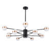 LEDTM® ORNATE 01553 Μοντέρνο Φωτιστικό Οροφής LED 104W 8320lm 360° AC 220-240V IP20 Φυσικό Λευκό 4500K - Lumileds SMD Chip - Μαύρο & Χάλκινο - Μ65 x Π65 x Υ70cm - 2 Χρόνια Εγγύηση - Image 2