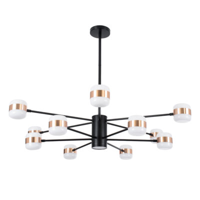 Alternative view of LEDTM® ORNATE 01553 Μοντέρνο Φωτιστικό Οροφής LED 104W 8320lm 360° AC 220-240V IP20 Φυσικό Λευκό 4500K - Lumileds SMD Chip - Μαύρο & Χάλκινο - Μ65 x Π65 x Υ70cm - 2 Χρόνια Εγγύηση