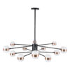 LEDTM® ORNATE 01553 Μοντέρνο Φωτιστικό Οροφής LED 104W 8320lm 360° AC 220-240V IP20 Φυσικό Λευκό 4500K - Lumileds SMD Chip - Μαύρο & Χάλκινο - Μ65 x Π65 x Υ70cm - 2 Χρόνια Εγγύηση - Image 5