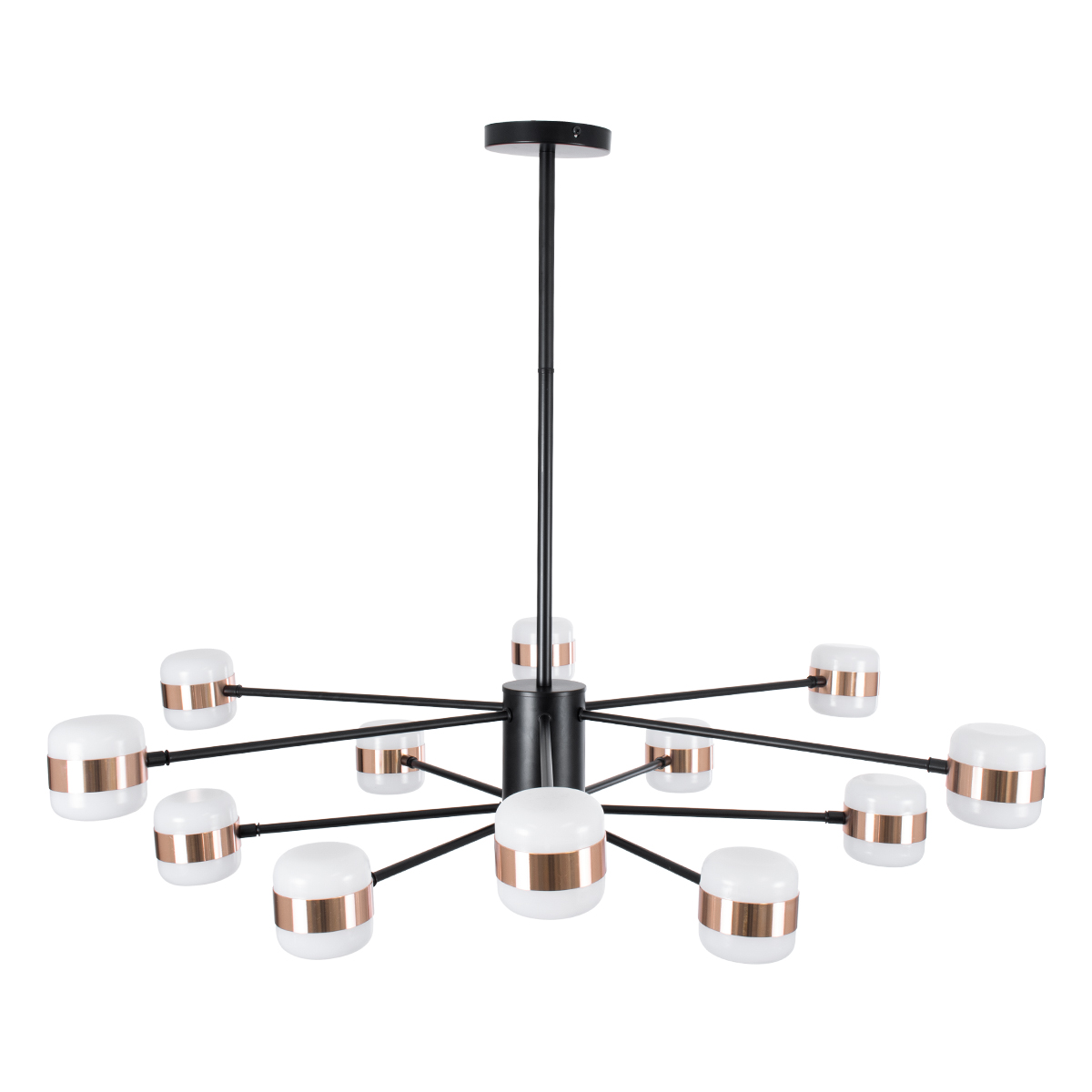 LEDTM® ORNATE 01553 Μοντέρνο Φωτιστικό Οροφής LED 104W 8320lm 360° AC 220-240V IP20 Φυσικό Λευκό 4500K - Lumileds SMD Chip - Μαύρο & Χάλκινο - Μ65 x Π65 x Υ70cm - 2 Χρόνια Εγγύηση - Image 5