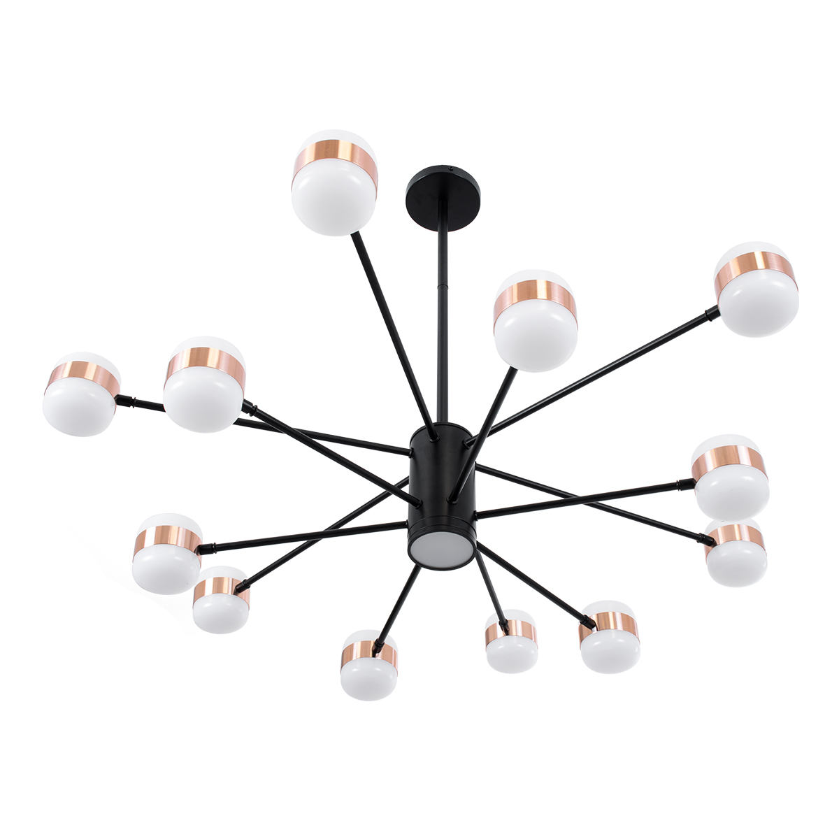 LEDTM® ORNATE 01553 Μοντέρνο Φωτιστικό Οροφής LED 104W 8320lm 360° AC 220-240V IP20 Φυσικό Λευκό 4500K - Lumileds SMD Chip - Μαύρο & Χάλκινο - Μ65 x Π65 x Υ70cm - 2 Χρόνια Εγγύηση - Image 6
