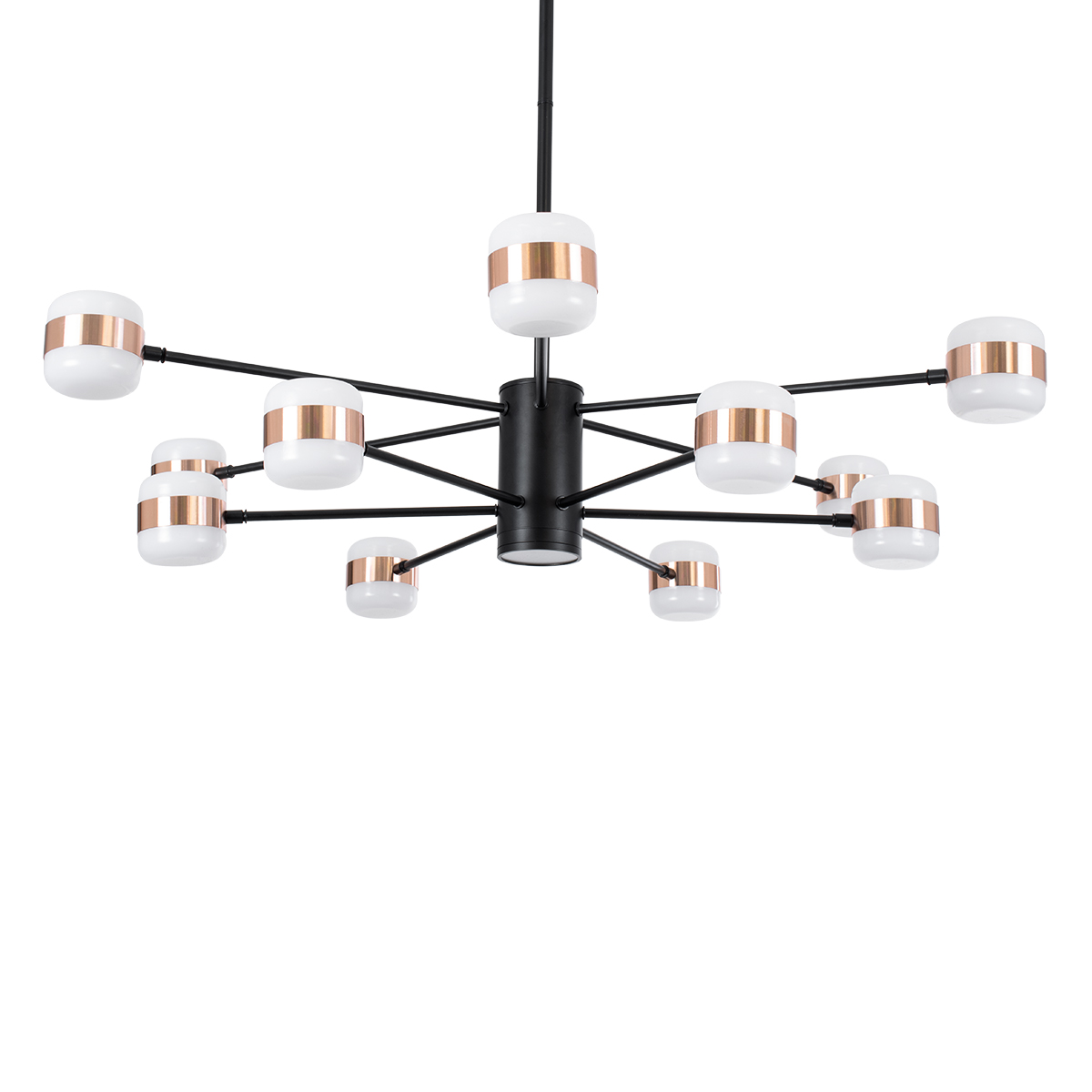 LEDTM® ORNATE 01553 Μοντέρνο Φωτιστικό Οροφής LED 104W 8320lm 360° AC 220-240V IP20 Φυσικό Λευκό 4500K - Lumileds SMD Chip - Μαύρο & Χάλκινο - Μ65 x Π65 x Υ70cm - 2 Χρόνια Εγγύηση - Image 8