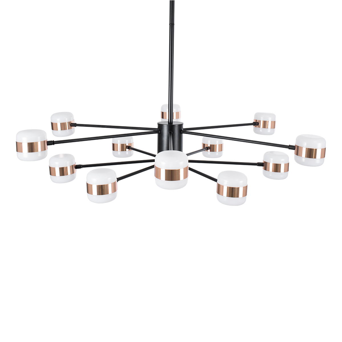 LEDTM® ORNATE 01553 Μοντέρνο Φωτιστικό Οροφής LED 104W 8320lm 360° AC 220-240V IP20 Φυσικό Λευκό 4500K - Lumileds SMD Chip - Μαύρο & Χάλκινο - Μ65 x Π65 x Υ70cm - 2 Χρόνια Εγγύηση - Image 9
