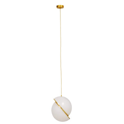 Alternative view of LEDTM® HUDSON 01555 Μοντέρνο Κρεμαστό Φωτιστικό Οροφής με Ντουί 1 x E27 AC 220-240V IP20 - Λευκό & Χρυσό - Μ30 x Π30 x Υ34cm