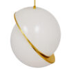 LEDTM® HUDSON 01555 Μοντέρνο Κρεμαστό Φωτιστικό Οροφής με Ντουί 1 x E27 AC 220-240V IP20 - Λευκό & Χρυσό - Μ30 x Π30 x Υ34cm - Image 5