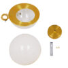 LEDTM® HUDSON 01555 Μοντέρνο Κρεμαστό Φωτιστικό Οροφής με Ντουί 1 x E27 AC 220-240V IP20 - Λευκό & Χρυσό - Μ30 x Π30 x Υ34cm - Image 9