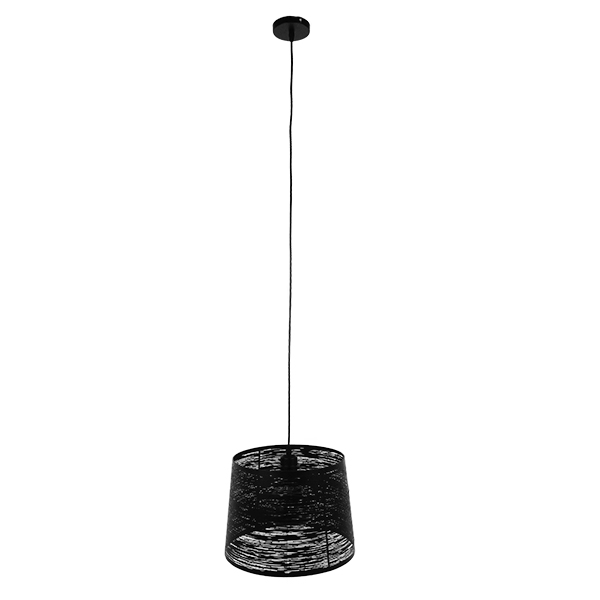 LEDTM® ACCADEMIA 01556 Μοντέρνο Κρεμαστό Φωτιστικό Οροφής με Ντουί 1 x E27 AC 220-240V IP20 - Μαύρο - Μ35 x Π35 x Υ25cm - Image 2