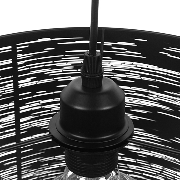 LEDTM® ACCADEMIA 01556 Μοντέρνο Κρεμαστό Φωτιστικό Οροφής με Ντουί 1 x E27 AC 220-240V IP20 - Μαύρο - Μ35 x Π35 x Υ25cm - Image 8