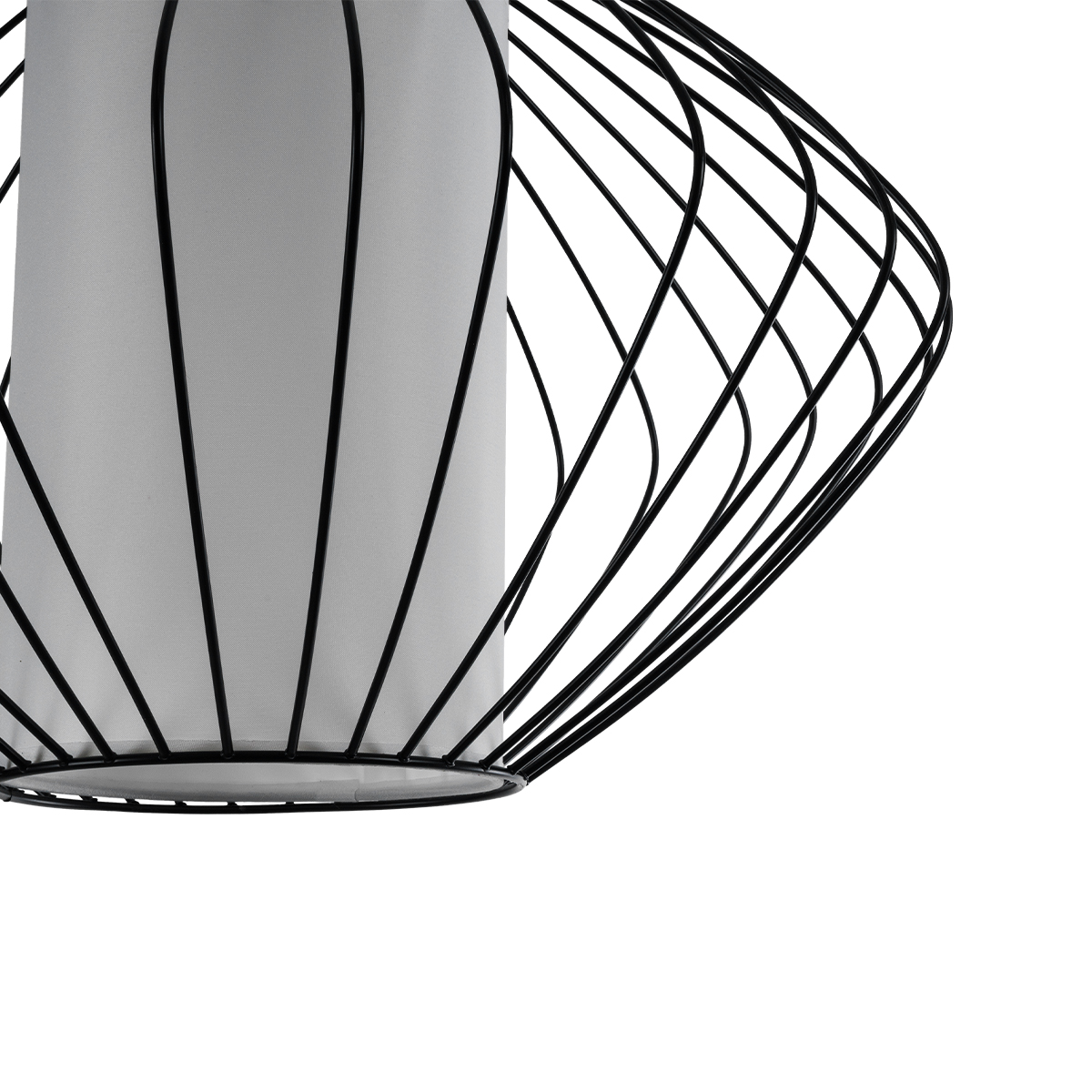 LEDTM® LILY 01558 Vintage Κρεμαστό Φωτιστικό Οροφής με Ντουί 1 x E27 AC 220-240V IP20 - Μαύρο & Λευκό - Μ43 x Π43 x Υ55cm - Image 8