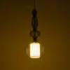 LEDTM® LILY 01560 Vintage Κρεμαστό Φωτιστικό Οροφής με Ντουί 1 x E27 AC 220-240V IP20 - Μαύρο & Λευκό - Μ23,5 x Π23,5 x Υ67cm - Image 3