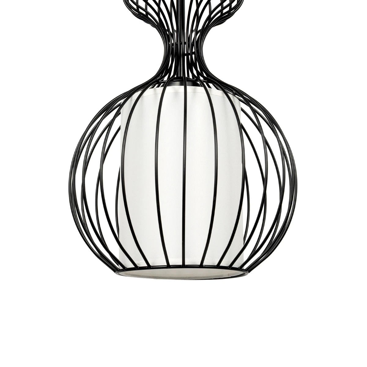 LEDTM® LILY 01560 Vintage Κρεμαστό Φωτιστικό Οροφής με Ντουί 1 x E27 AC 220-240V IP20 - Μαύρο & Λευκό - Μ23,5 x Π23,5 x Υ67cm - Image 7