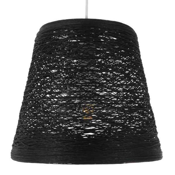 LEDTM® PLAYROOM 01563 Vintage Κρεμαστό Φωτιστικό Οροφής με Ντουί 1 x E27 AC 220-240V IP20 - Μαύρο - Μ32 x Π32 x Υ27cm - Image 3