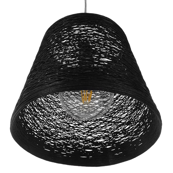 LEDTM® PLAYROOM 01563 Vintage Κρεμαστό Φωτιστικό Οροφής με Ντουί 1 x E27 AC 220-240V IP20 - Μαύρο - Μ32 x Π32 x Υ27cm - Image 5