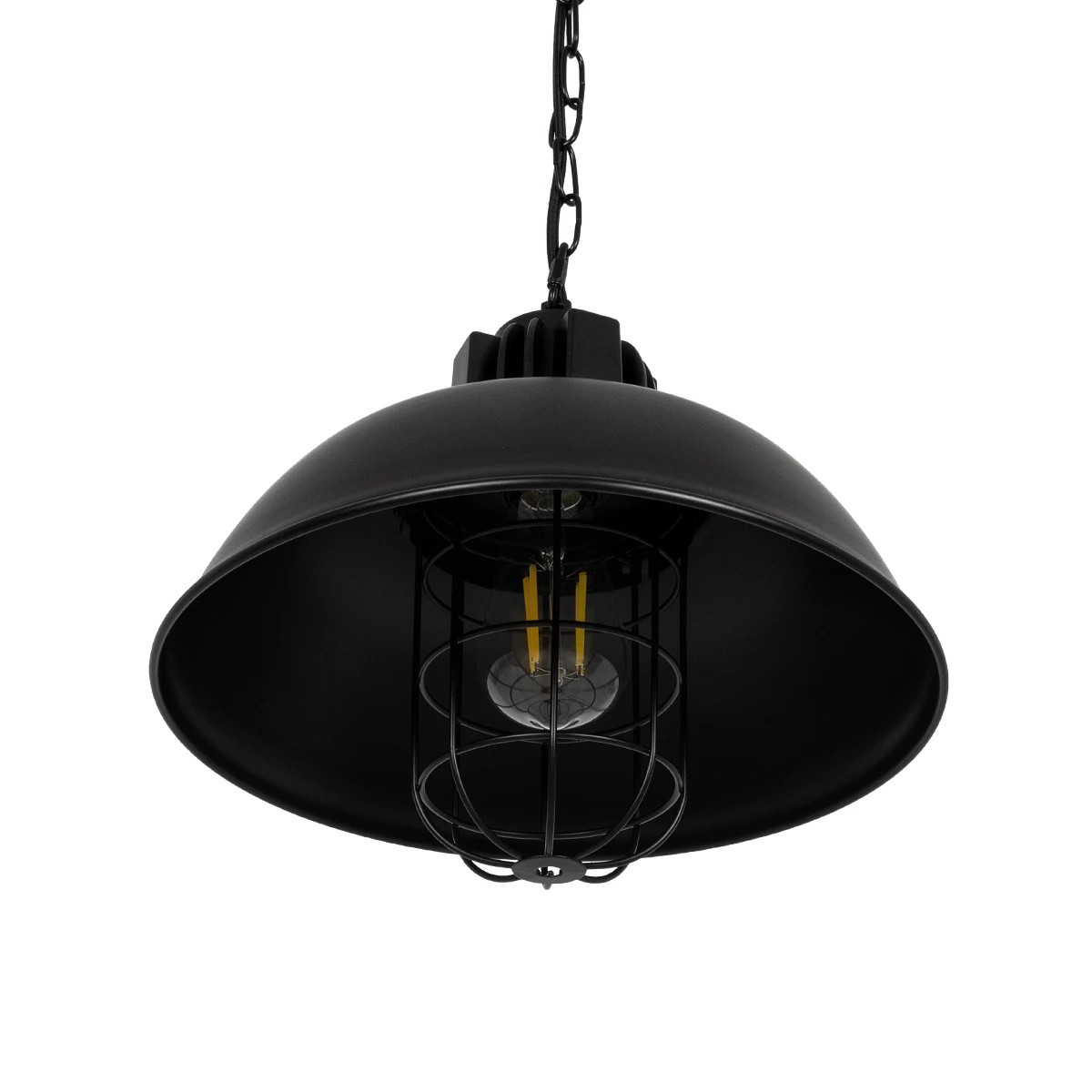 LEDTM® HARROW 01571 Vintage Κρεμαστό Φωτιστικό Οροφής με Ντουί 1 x E27 AC 220-240V IP20 - Μαύρο - Μ33 x Π33 x Υ32cm - Image 6