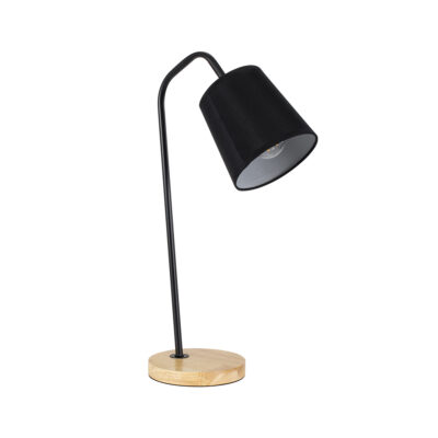 Alternative view of LEDTM® BARNABY 01573 Μοντέρνο Επιτραπέζιο Φωτιστικό Πορτατίφ με Ντουί 1 x E27 AC 220-240V IP20 - Μαύρο & Μπεζ - Μ15 x Π33 x Υ50cm