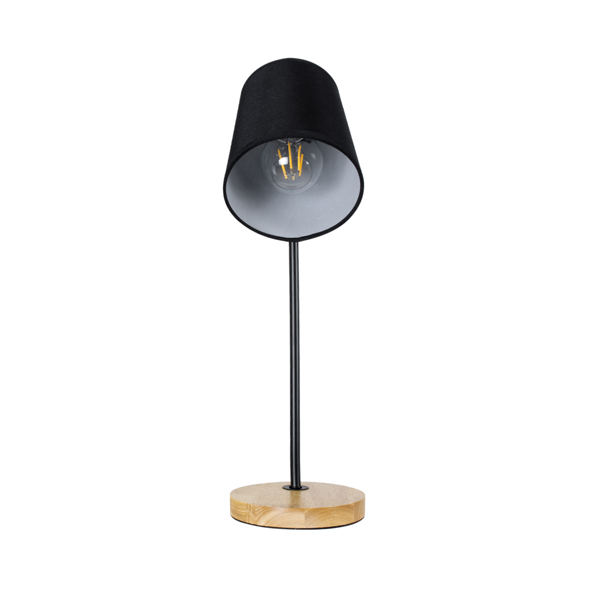 LEDTM® BARNABY 01573 Μοντέρνο Επιτραπέζιο Φωτιστικό Πορτατίφ με Ντουί 1 x E27 AC 220-240V IP20 - Μαύρο & Μπεζ - Μ15 x Π33 x Υ50cm - Image 5