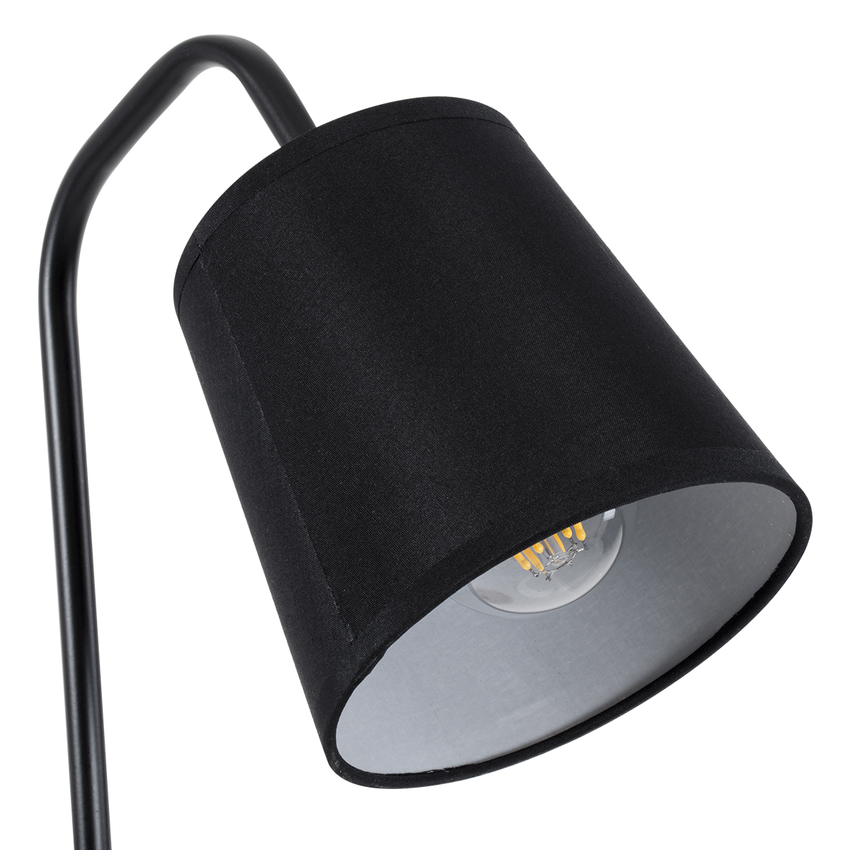 LEDTM® BARNABY 01573 Μοντέρνο Επιτραπέζιο Φωτιστικό Πορτατίφ με Ντουί 1 x E27 AC 220-240V IP20 - Μαύρο & Μπεζ - Μ15 x Π33 x Υ50cm - Image 6