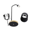 LEDTM® BARNABY 01573 Μοντέρνο Επιτραπέζιο Φωτιστικό Πορτατίφ με Ντουί 1 x E27 AC 220-240V IP20 - Μαύρο & Μπεζ - Μ15 x Π33 x Υ50cm - Image 8