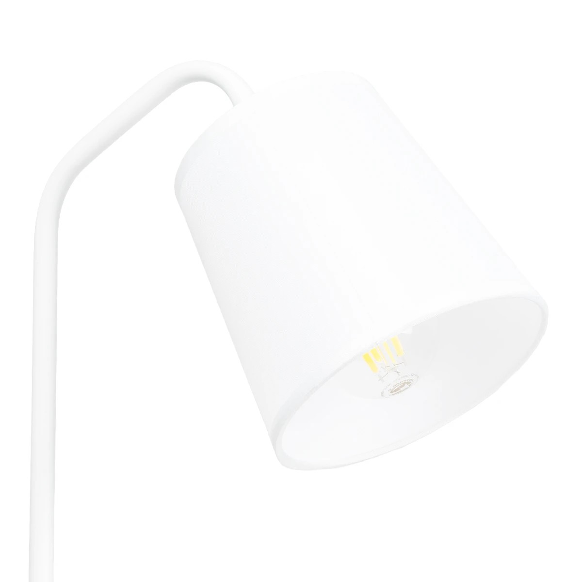 LEDTM® RIBBON 01574 Μοντέρνο Επιτραπέζιο Φωτιστικό Πορτατίφ με Ντουί 1 x E27 AC 220-240V IP20 - Λευκό & Μπεζ - Μ15 x Π30 x Υ49cm - Image 6
