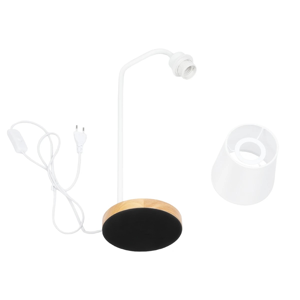 LEDTM® RIBBON 01574 Μοντέρνο Επιτραπέζιο Φωτιστικό Πορτατίφ με Ντουί 1 x E27 AC 220-240V IP20 - Λευκό & Μπεζ - Μ15 x Π30 x Υ49cm - Image 8
