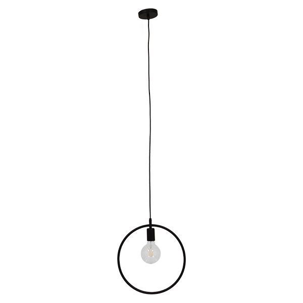 LEDTM® OMICRON 01578 Μοντέρνο Κρεμαστό Φωτιστικό Οροφής με Ντουί 1 x E27 AC 220-240V IP20 - Μαύρο - Μ33 x Π4 x Υ33cm - Image 2
