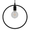 LEDTM® OMICRON 01578 Μοντέρνο Κρεμαστό Φωτιστικό Οροφής με Ντουί 1 x E27 AC 220-240V IP20 - Μαύρο - Μ33 x Π4 x Υ33cm - Image 3