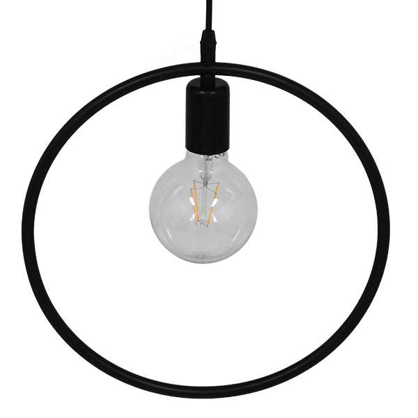 LEDTM® OMICRON 01578 Μοντέρνο Κρεμαστό Φωτιστικό Οροφής με Ντουί 1 x E27 AC 220-240V IP20 - Μαύρο - Μ33 x Π4 x Υ33cm - Image 5