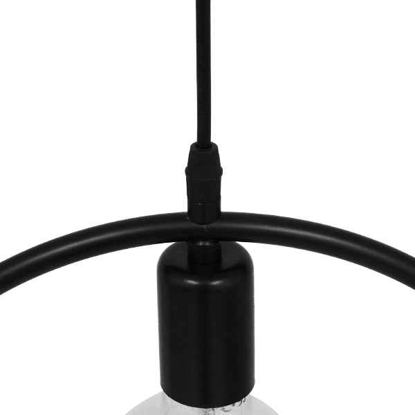 LEDTM® OMICRON 01578 Μοντέρνο Κρεμαστό Φωτιστικό Οροφής με Ντουί 1 x E27 AC 220-240V IP20 - Μαύρο - Μ33 x Π4 x Υ33cm - Image 6