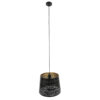 LEDTM® ACCADEMIA 01584 Μοντέρνο Κρεμαστό Φωτιστικό Οροφής με Ντουί 1 x E27 AC 220-240V IP20 - Μαύρο & Χρυσό - Μ35 x Π35 x Y25cm - Image 2