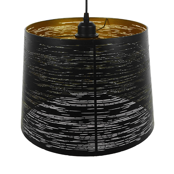LEDTM® ACCADEMIA 01584 Μοντέρνο Κρεμαστό Φωτιστικό Οροφής με Ντουί 1 x E27 AC 220-240V IP20 - Μαύρο & Χρυσό - Μ35 x Π35 x Y25cm - Image 4
