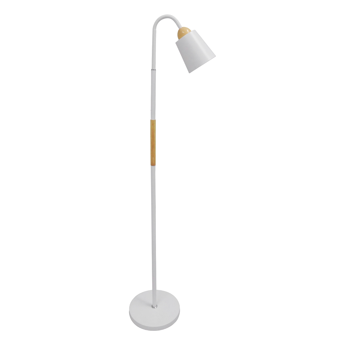 LEDTM® RIBBON 01586 Μοντέρνο Επιδαπέδιο Φωτιστικό με Ντουί 1 x E27 AC 220-240V IP20 - Λευκό & Μπεζ - Μ13 x Π13 x Υ164cm - Image 4