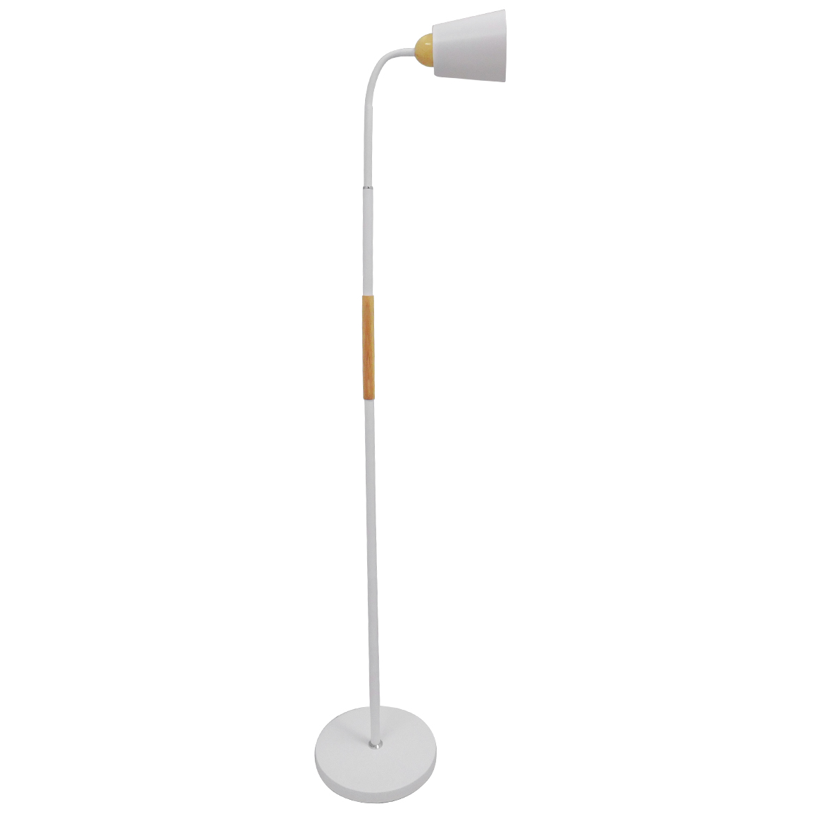 LEDTM® RIBBON 01586 Μοντέρνο Επιδαπέδιο Φωτιστικό με Ντουί 1 x E27 AC 220-240V IP20 - Λευκό & Μπεζ - Μ13 x Π13 x Υ164cm - Image 5