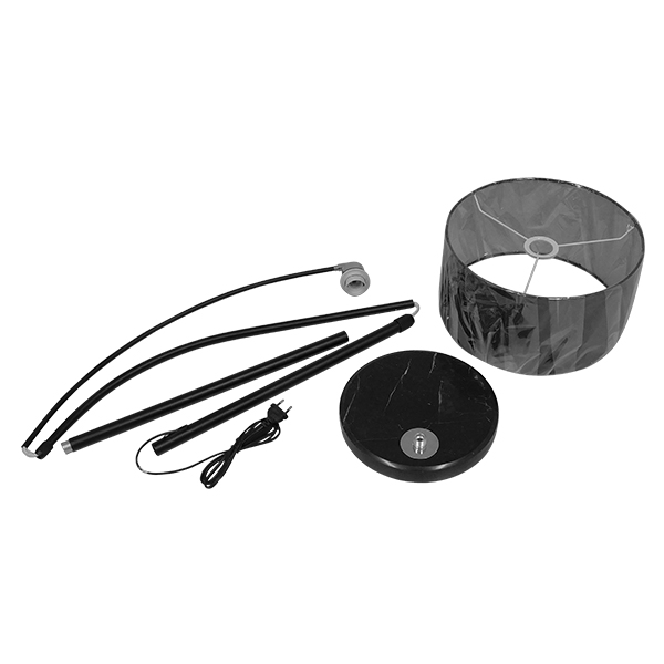 LEDTM® IMPERIAL 01587 Μοντέρνο Επιδαπέδιο Φωτιστικό με Ντουί 1 x E27 AC 220-240V IP20 - Μαύρο - Μ100 x Π34 x Υ187cm - Image 11