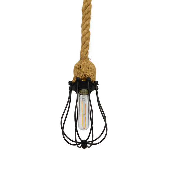 LEDTM® CAMBER 01594 Vintage Κρεμαστό Φωτιστικό Οροφής με Ντουί 1 x E27 AC 220-240V IP20 - Μαύρο & Μπεζ - Μ11 x Π11 x Υ25cm - Image 3