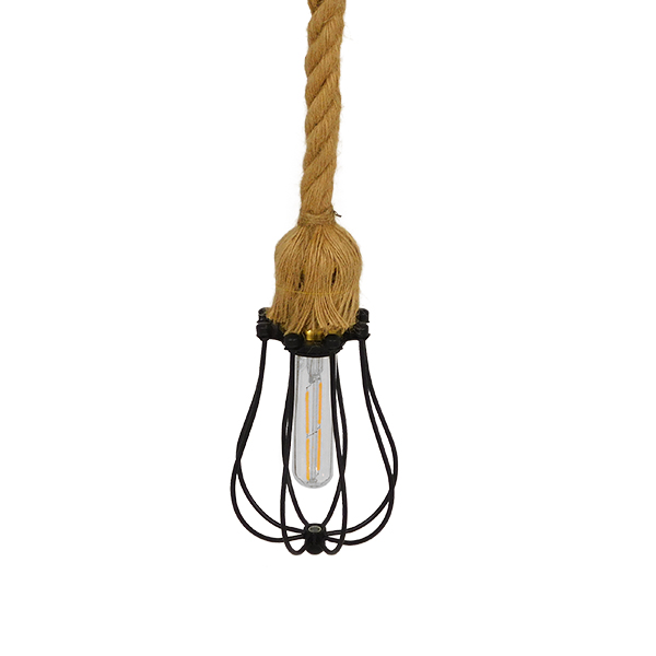 LEDTM® CAMBER 01594 Vintage Κρεμαστό Φωτιστικό Οροφής με Ντουί 1 x E27 AC 220-240V IP20 - Μαύρο & Μπεζ - Μ11 x Π11 x Υ25cm - Image 5
