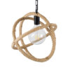 LEDTM® BALANCE 01596 Vintage Κρεμαστό Φωτιστικό Οροφής με Ντουί 1 x E27 AC 220-240V IP20 - Μαύρο & Μπεζ - Μ35 x Π35 x Υ36cm - Image 7