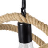 LEDTM® BALANCE 01596 Vintage Κρεμαστό Φωτιστικό Οροφής με Ντουί 1 x E27 AC 220-240V IP20 - Μαύρο & Μπεζ - Μ35 x Π35 x Υ36cm - Image 9