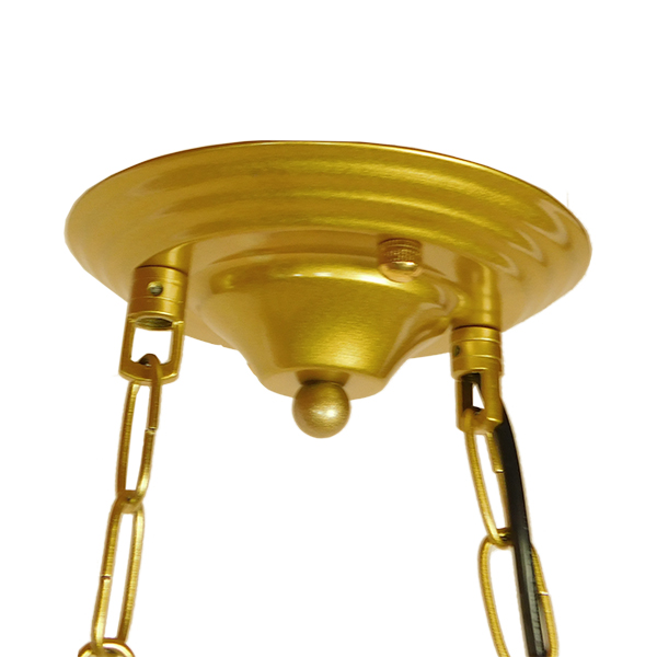 LEDTM® LUXOR 01598 Vintage Κρεμαστό Φωτιστικό Οροφής με Ντουί 3 x E14 AC 220-240V IP20 - Χρυσό & Μπεζ - Μ75 x Π13 x Y18cm - Image 9