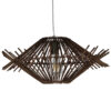 LEDTM® SASSO 01602 Boho Κρεμαστό Φωτιστικό Οροφής με Ντουί 1 x E27 AC 220-240V IP20 - Καφέ - Μ50 x Π50 x Y23cm - Image 3