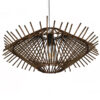 LEDTM® SASSO 01602 Boho Κρεμαστό Φωτιστικό Οροφής με Ντουί 1 x E27 AC 220-240V IP20 - Καφέ - Μ50 x Π50 x Y23cm - Image 5