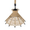 LEDTM® OZERO 01603 Boho Κρεμαστό Φωτιστικό Οροφής με Ντουί 1 x E27 AC 220-240V IP20 - Μπεζ & Μαύρο - Μ41 x Π41 x Y28cm - Image 7