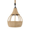 LEDTM® KUBRIC 01605 Boho Κρεμαστό Φωτιστικό Οροφής με Ντουί 1 x E27 AC 220-240V IP20 - Μπεζ - Μ30 x Π30 x Y40cm - Image 5