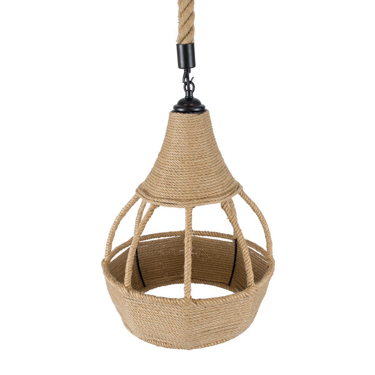 LEDTM® KUBRIC 01605 Boho Κρεμαστό Φωτιστικό Οροφής με Ντουί 1 x E27 AC 220-240V IP20 - Μπεζ - Μ30 x Π30 x Y40cm - Image 7