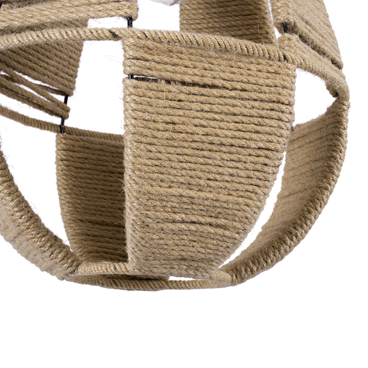 LEDTM® POLIA 01608 Boho Κρεμαστό Φωτιστικό Οροφής με Ντουί 1 x E27 AC 220-240V IP20 - Μπεζ - Μ30 x Π30 x Y42cm - Image 9