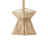 LEDTM® ROUGE 01611 Boho Κρεμαστό Φωτιστικό Οροφής με Ντουί 1 x E27 AC 220-240V IP20 - Μπεζ - Μ21 x Π21 x Y27cm - Image 5