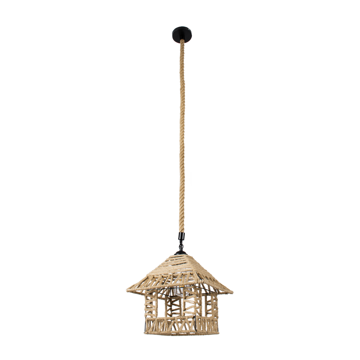 LEDTM® SPIKY 01613 Boho Κρεμαστό Φωτιστικό Οροφής με Ντουί 1 x E27 AC 220-240V IP20 - Μπεζ - Μ43 x Π43 x Y28cm - Image 4