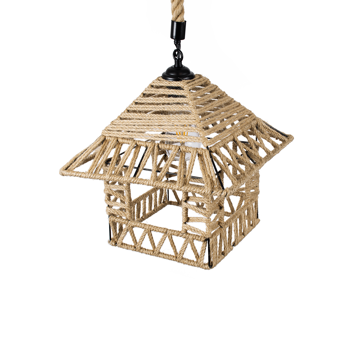 LEDTM® SPIKY 01613 Boho Κρεμαστό Φωτιστικό Οροφής με Ντουί 1 x E27 AC 220-240V IP20 - Μπεζ - Μ43 x Π43 x Y28cm - Image 6
