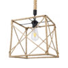 LEDTM® POLISHED 01616 Vintage Κρεμαστό Φωτιστικό Οροφής με Ντουί 1 x E27 AC 220-240V IP20 - Μαύρο & Μπεζ - Μ30 x Π30 x Υ30cm - Image 2